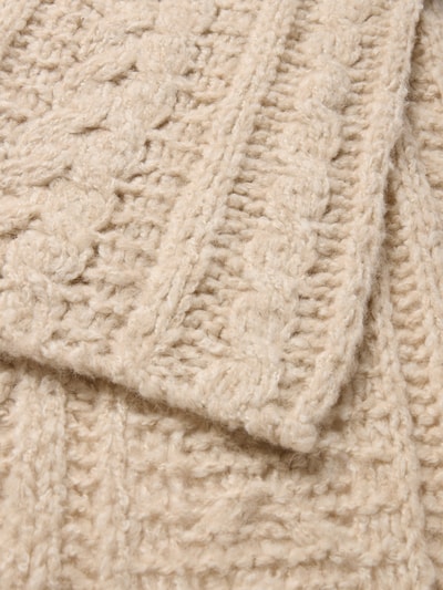 Marc O'Polo Gebreide sjaal van alpacamix Offwhite - 2