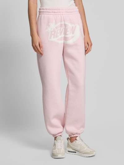 Review Sweatpants mit elastischem Bund Rosa 4