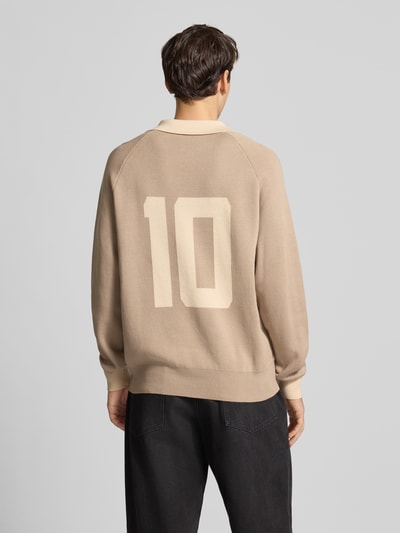 PROHIBITED Gebreide pullover met labeldetail Beige - 5