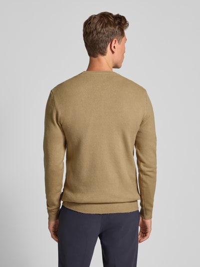 Casual Friday Regular fit gebreide pullover met ronde hals, model 'Heine' Beige - 5