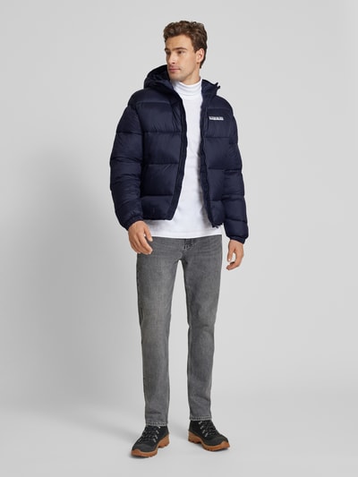 Napapijri Steppjacke mit Label-Print Modell 'SUOMI' Marine 1