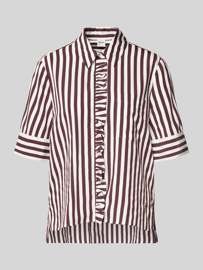 Produktfoto, Regular Fit Hemdbluse aus Viskose-Mix Modell 'VICA FRIL' von Brax, dwukolorowy, wzór w paski, kieszeń na piersi, splot twill, mieszanka wiskozy
