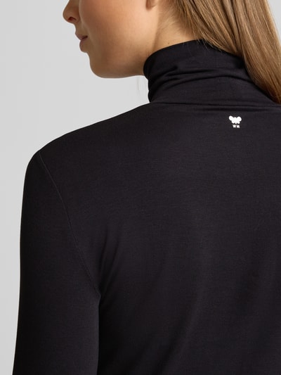Weekend Max Mara Regular Fit Langarmshirt aus Viskose-Mix Modell 'MULTIF' Black 3