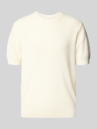JAKE*S STUDIO MEN T-shirt met ribboorden, model 'CASPER' Offwhite - 2