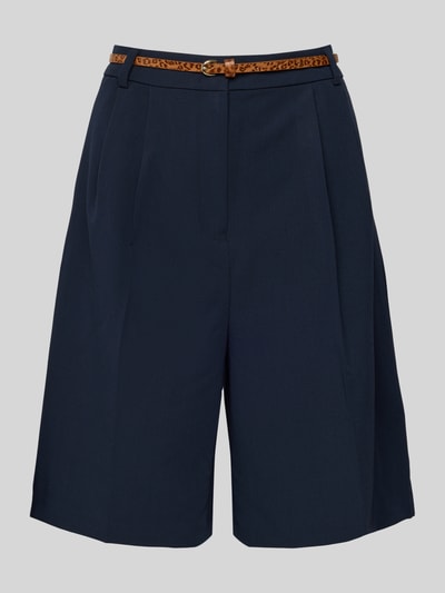 Christian Berg Woman Bermudas mit Eingrifftaschen und Gürtel Dunkelblau 2