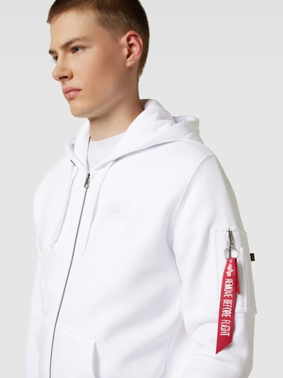 Alpha Industries Bluza rozpinana z naszywką z logo Biały 3