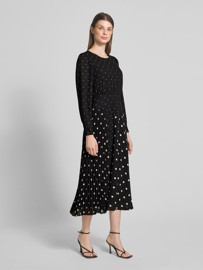 Marc Cain Sukienka midi z okrągłym dekoltem Czarny 1