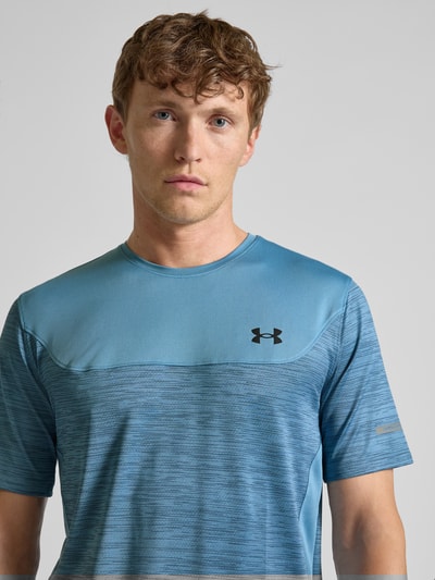 Under Armour Regular fit T-shirt met logoprint, model 'Tech' Donkerblauw - 3