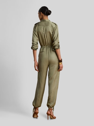 Lauren Ralph Lauren Kombinezon o kroju relaxed fit z mieszanki wiskozy i lnu Khaki 5