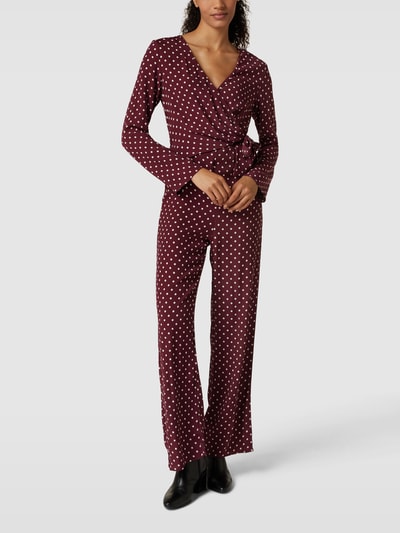 Mango Jumpsuit mit Allover-Muster Modell 'INKA' Dunkelrot 4