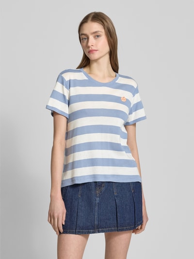 Pepe Jeans T-shirt z wyhaftowanym motywem model ‘JINX’ Niebieski 4