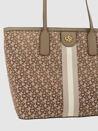 DKNY Tote bag met logomotief, model 'Carol' Taupe - 3