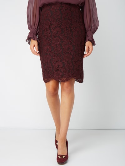 Lauren Ralph Lauren Rok van gebloemd kant  Bordeaux - 3