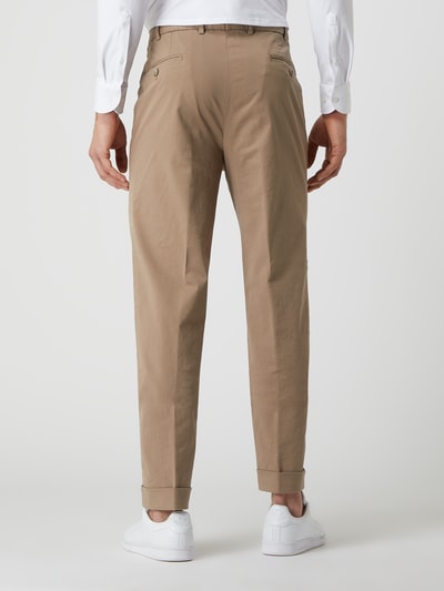 Hiltl Bundfaltenhose mit Stretch-Anteil Modell 'Morello' Hellbraun 5