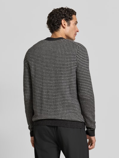 Christian Berg Men Cardigan aus Kaschmir mit V-Ausschnitt Anthrazit Melange 5