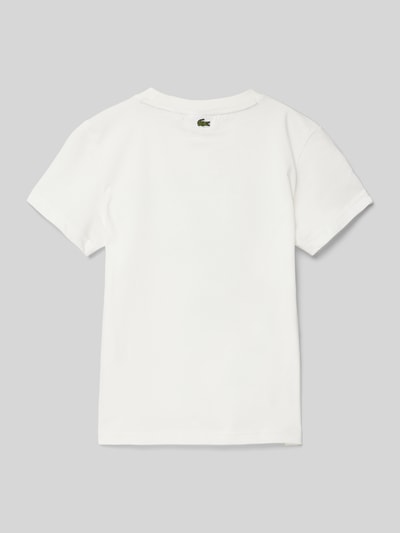 Lacoste T-shirt met labelprint Offwhite - 3