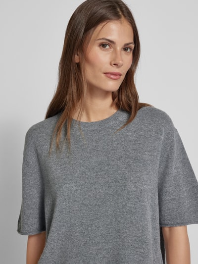 (The Mercer) N.Y. Kaschmir-T-Shirt mit Rollsaum Mittelgrau Melange 3