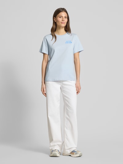 Scotch & Soda T-shirt z okrągłym dekoltem Jasnoniebieski 1