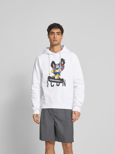 Dsquared2 Oversized Hoodie aus Baumwolle Weiss 4