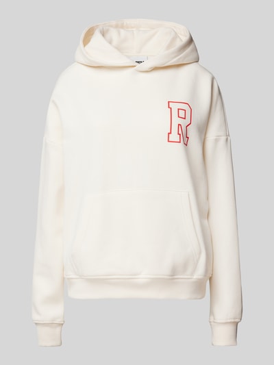 Review Hoodie met labelprint Offwhite - 2