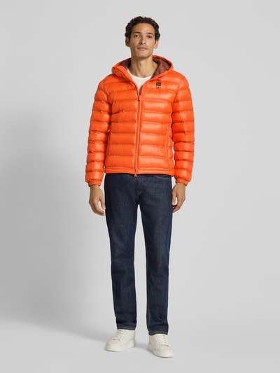 Blauer USA Steppjacke mit Zweiwege-Reißverschluss Modell 'CHARLES' Orange 1