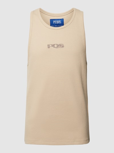 PEQUS Tanktop mit Label-Stitching Beige 2