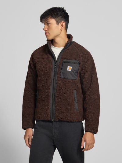 Carhartt Work In Progress Teddyjacke mit Brusttasche Modell 'PRENTIS LINER' Mittelbraun 4
