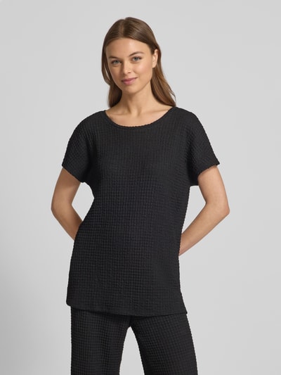 Christian Berg Woman T-shirt met geribde ronde hals Zwart - 4