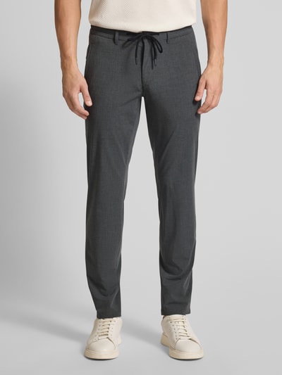 Brax Straight fit stoffen broek met Franse steekzakken, model 'PHIL' Antraciet - 4