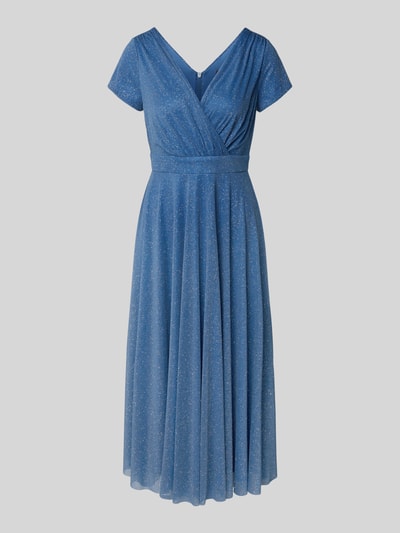 Produktfoto, schimmerndes Cocktailkleid mit V-Ausschnitt von Vera Mont, tiul, krój A-linia, midikleid, długość 100 cm, szerokość w rozmiarze 36: 42 cm
