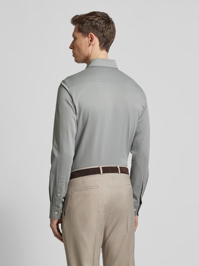 Profuomo Slim fit zakelijk overhemd met haaikraag Groen - 5