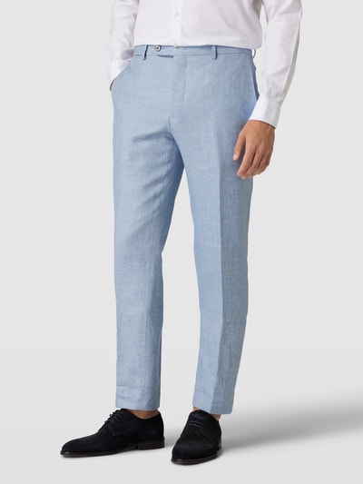 Windsor Chino met Franse steekzakken, model 'Bene' Lichtblauw - 4