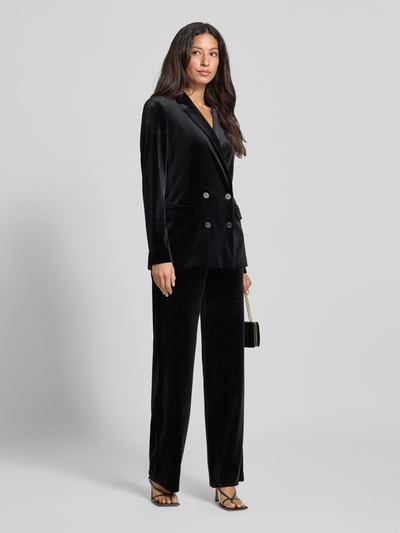 Jake*s Collection Slim fit blazer van fluweel met klepzakken Zwart - 1