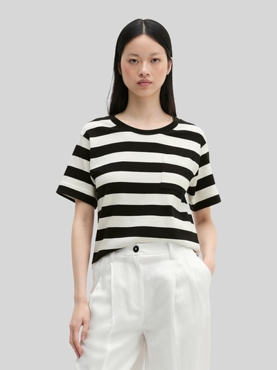 Marc O'Polo Loose Fit T-Shirt aus reiner Baumwolle Marine 4