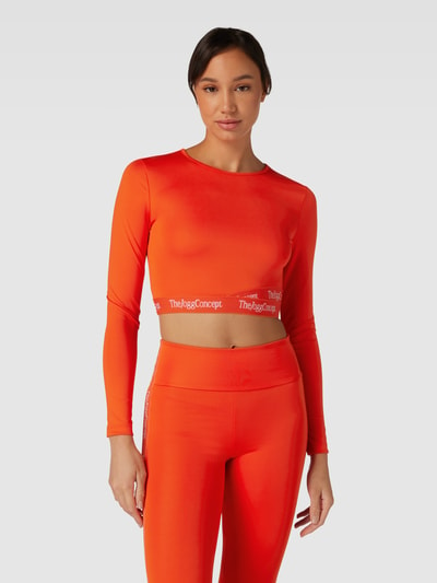 TheJoggConcept Cropped Longsleeve mit Label-Saum Modell 'SABELA' Orange 4