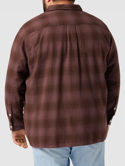 Levi’s® Big & Tall PLUS SIZE Relaxed Fit Freizeithemd mit Karo-Muster Dunkelbraun 5