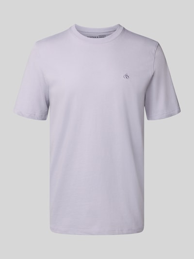 Scotch & Soda T-Shirt mit Logo-Stitching Lavender 2