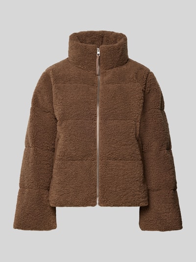 OPUS Jacke aus Teddyfell mit Stehkragen Modell 'Hozy' Schoko 2