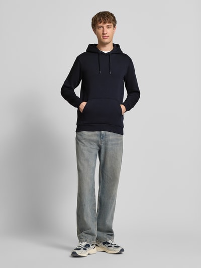 Only & Sons Bluza z kapturem o kroju regular fit z mieszanki bawełny model ‘CERES’ Ciemnoniebieski 1