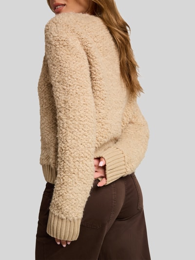 Tom Tailor Cardigan met bouclé-structuur Beige - 3