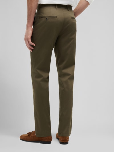 Tommy Hilfiger Chinosy o prostym kroju z mieszanki bawełny model 'DENTON' Khaki 5
