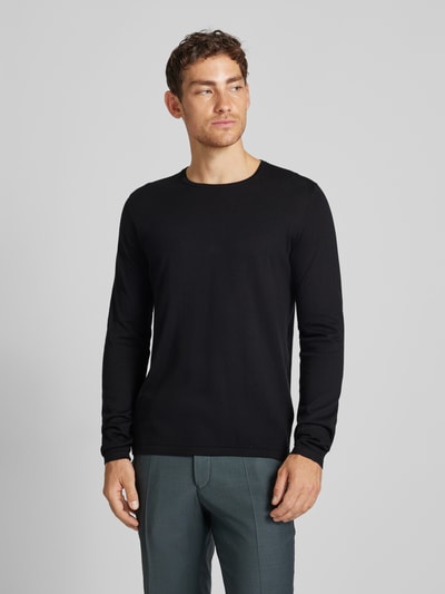 Christian Berg Men Gebreide pullover met ronde hals Zwart - 4