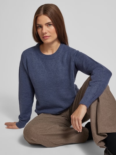 Fransa Gebreide pullover met ronde hals, model 'Rellis' Blauw - 3