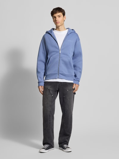 REVIEW Sweatjacke mit Kapuze Rauchblau 1