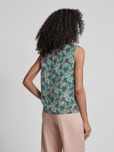 Weekend Max Mara Seidenbluse mit floralem Print Modell 'TEMPRA' Dunkelgruen 5