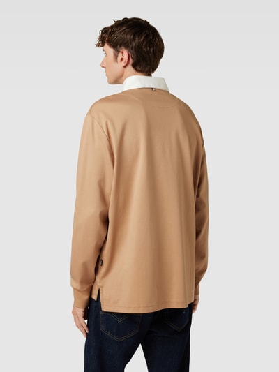 BOSS Shirt met lange mouwen en polokraag, model 'Partoes' Beige - 5