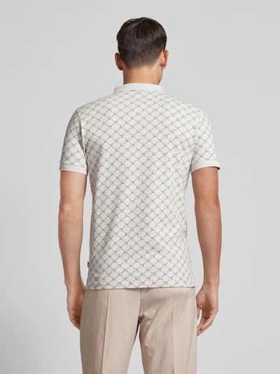 JOOP! Collection Regular fit poloshirt met all-over logoprint, model 'Paigam' Wit - 5