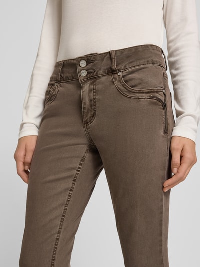 Buena Vista Cropped Hose mit Eingrifftaschen Modell 'TUMMYLESS Z CROPPED' Taupe 3