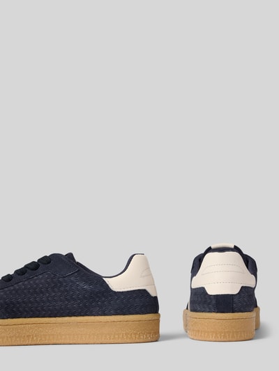 Tamaris Low Top Sneaker aus Rindsleder-Textile-Mix Marine 2