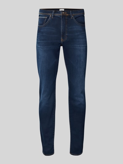 Brax Skinny fit jeans met lyocell, model 'Chris' Donkerblauw gemêleerd - 2